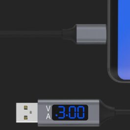 Intelligent Display Voltage Data Line with digital screen showing 3.00V connected to a device.