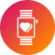 A smart watch icon featuring, symbolizing the integration of health tracking in smart wearable devices.