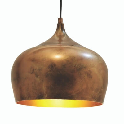 Elegant pendant light with a warm glow, showcasing modern lighting design.